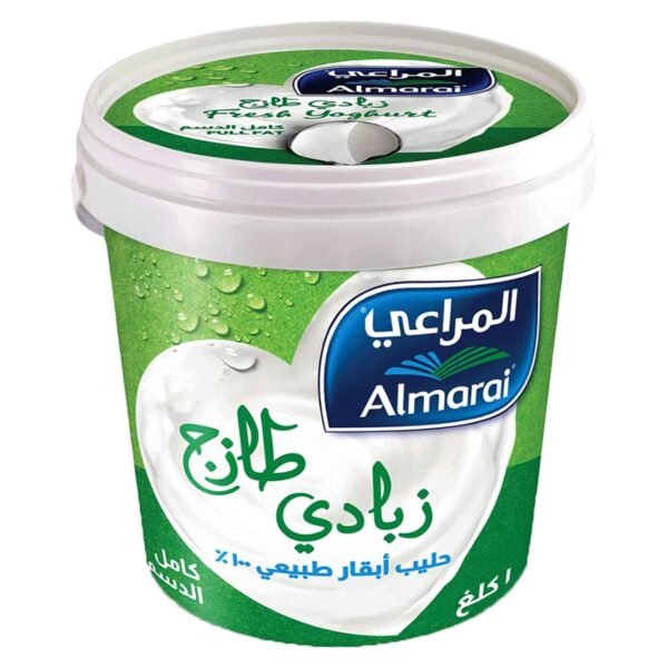 ⁦زبادي طازج كامل الدسم المراعي، 1 كجم⁩ - الصورة ⁦2⁩